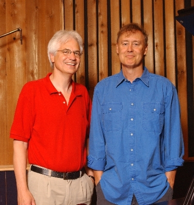 Jim Newsom and Bruce Hornsby, 7/5/06; photo by Kathy Keeney